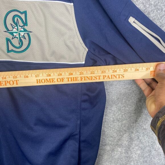 Seattle Mariners Mens Full Zip Track Jacket XL Navy MLB Baseball - Picture 6 of 8